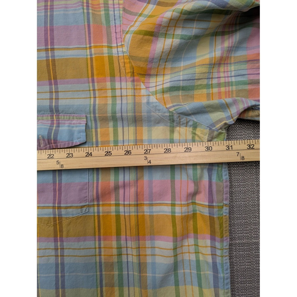 Ralph Lauren Beach Twill Shirt Mens 3XB Multicolor Plaid Short Sleeve Button Up - Picture 7 of 10